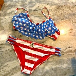 American flag bathing suit